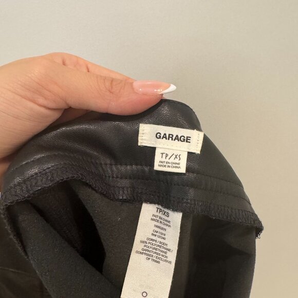 Garage Faux Leather Mini Skirt – Black – Size XS - Picture 3 of 3